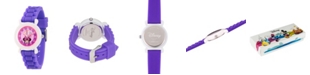 ewatchfactory Girl's Disney Minnie Mouse Purple Plastic Time Teacher Strap Watch 32mm